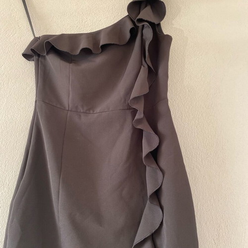 Black short one-shoulder dress Paranoia like new, size S