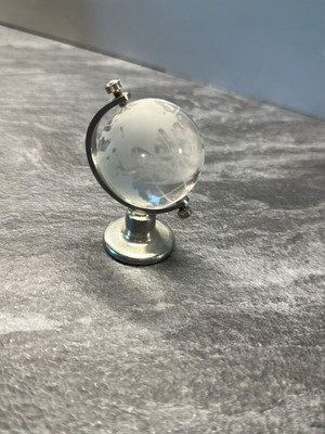 Glass small globe like new for decoration