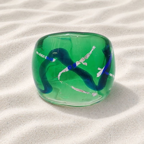 Handmade Murano Glass Ring new, green
