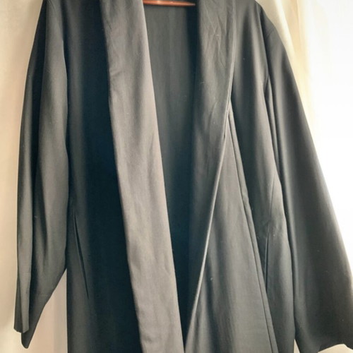Christophe Lemaire trench coat black, like new, virgin wool and cotton