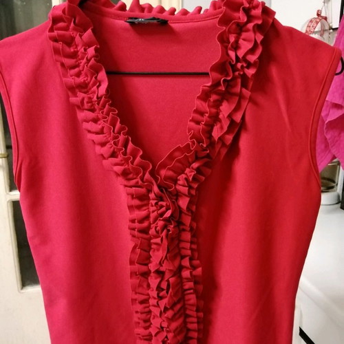 Catwalk elastic blouse used, red, size s/m