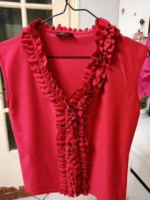Catwalk elastic blouse used, red, size s/m