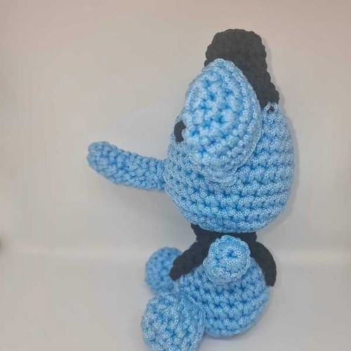 Handmade crocheted elephant doll with hat new