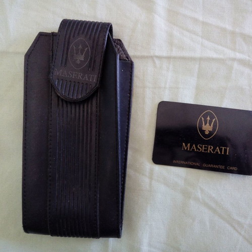 Authentic vintage Maserati sunglasses case like new, black