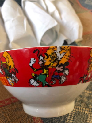 Disney collectible porcelain bowl for cereals like new