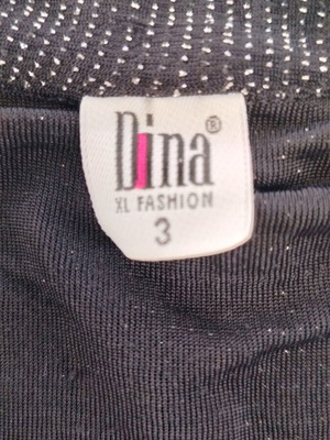 Women's blouse with silver rhinestones and neck tie, like new, size XL