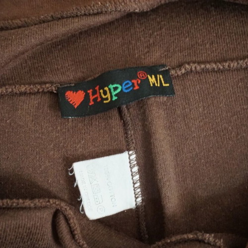 Velvet jogger pants brown like new with decorative stones