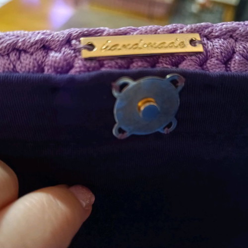 Zoel knitted handmade bag lilac used