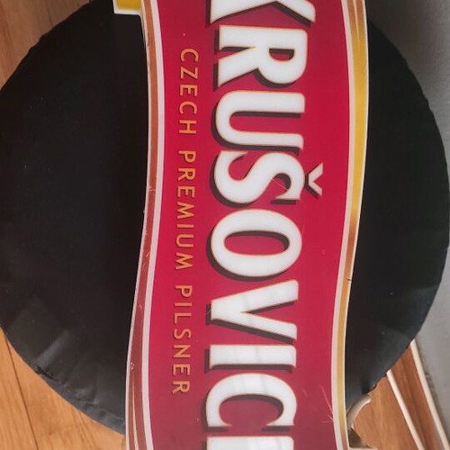 Krušovice illuminated wall sign used for bar or pub