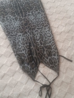 Φόρεμα animal print μίνι σαν καινούργιο, δένει στο λαιμό, μέγεθος S/M