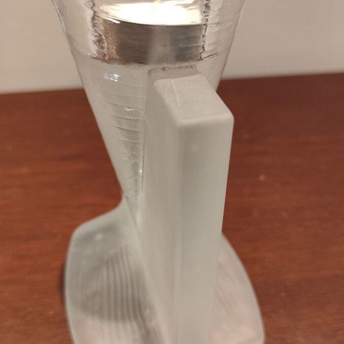 Kosta Boda Ice Age candlestick new, made of crystal