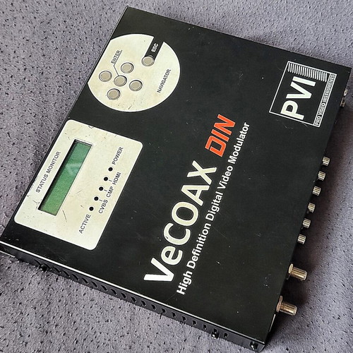 VeCOAX DIN HD digital video modulator used, made in USA