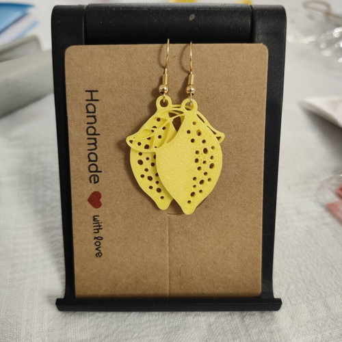 Simple Lemon 3D printing earrings made to order