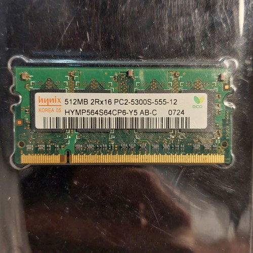 512MB 2Rx16 PC2-5300S RAM used