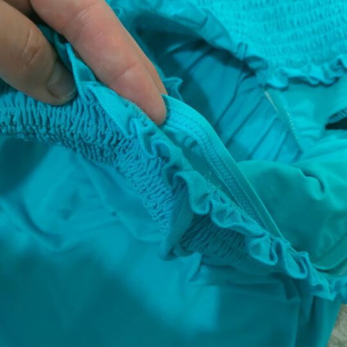 Juicy Couture dress new, short front long back, blue, XL