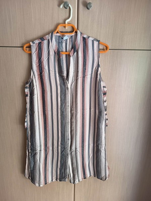 Γυναικεία μακριά πουκαμίσα H & M μεταχειρισμένη No 44 πολύχρωμη με σκίσιμο