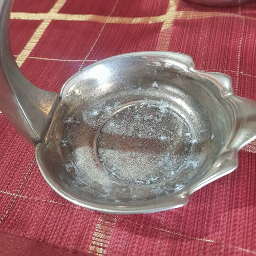 Vintage silver-plated swan decoration set used