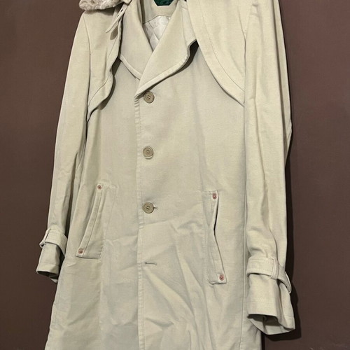 Bitsiani coat men’s with detachable fur collar like new, size 54, beige