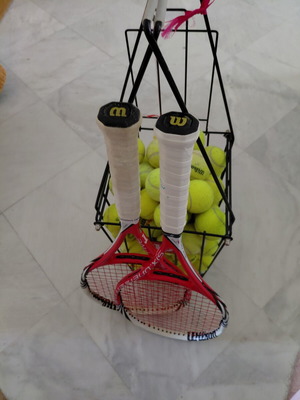 Wilson Six One tennis rackets used, pack of 2 with backbag