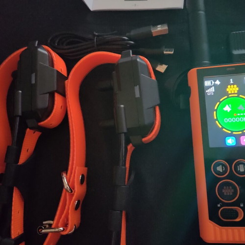 Dog GPS tracking system set for 2 with compass and 5 km range training