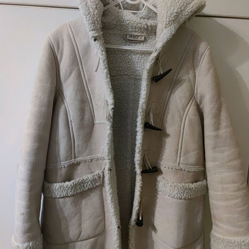 Suede jacket used, sugar color, size L/XL