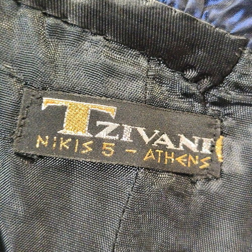 Vintage strapless dress Tzivani Athens velvet and taffeta like new