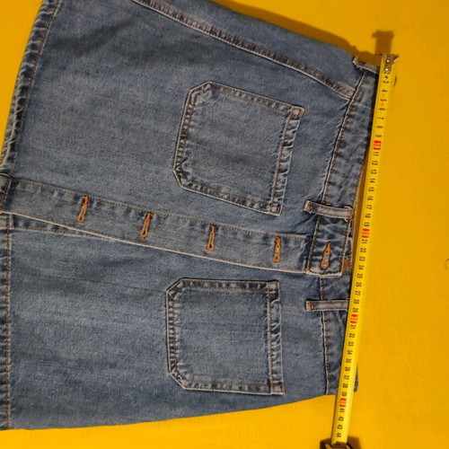 Bershka jean mini skirt with front buttons, 100% cotton, like new