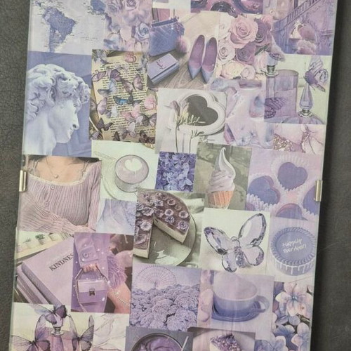 Purple lilac collage photo frame