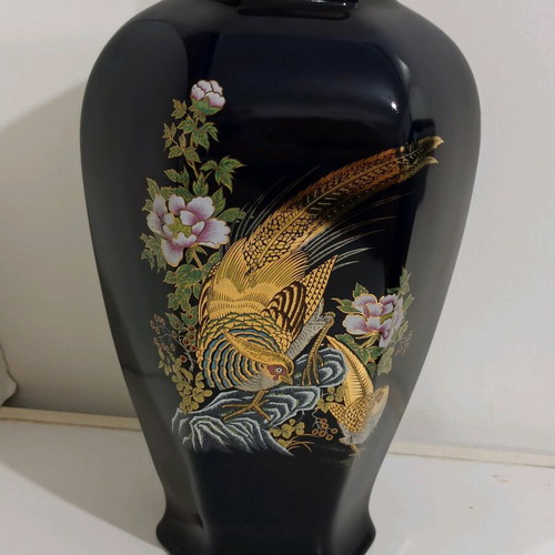 Iber Calco Spanish vase like new with painted decoration