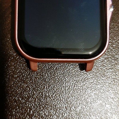 Smartwatch pink color new with metal case and multiple functions