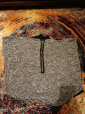 Black/Gray blouse with zipper used, size 1