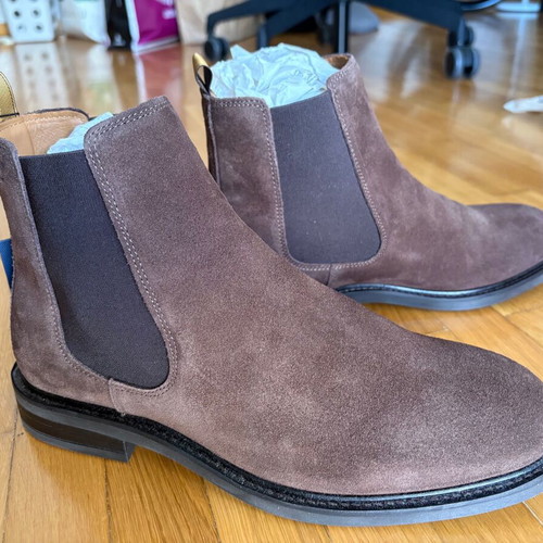 Hackett suede Chelsea boots size 41 new dark brown