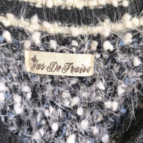 Wool elastic boucle dress with silver threads like new