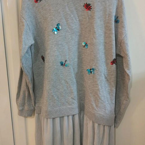 M&S kids dress for 15-16 years like new, grey and blue