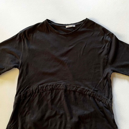 Zara Trafaluc black asymmetrical blouse used, size S-M