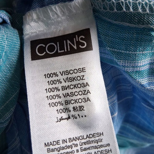 Collin's summer shirt new, size Small, blue striped