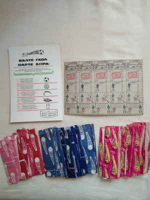 Gkoltzis sticker album card used with 25 sealed packets
