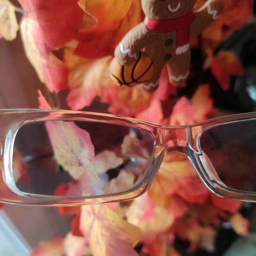 Emporio Armani glasses used with soft blue lens, made in Italy