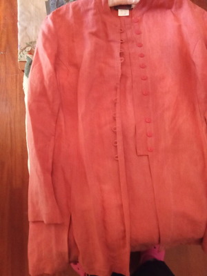 Long shirt like new, red, high-quality cotton