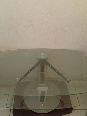 Glass unbreakable TV stand like new
