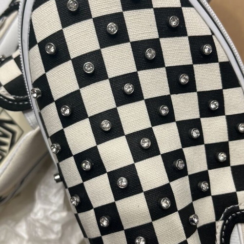 Vans Slip On Rhinestone Checkboard Shoes New Size 41