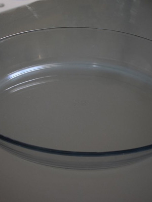Pyrex oval transparent No2 used, 34x23x6.5cm