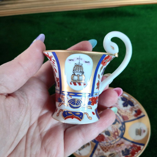 Collectible vintage porcelain espresso cup with saucer The Museum of Porcelain