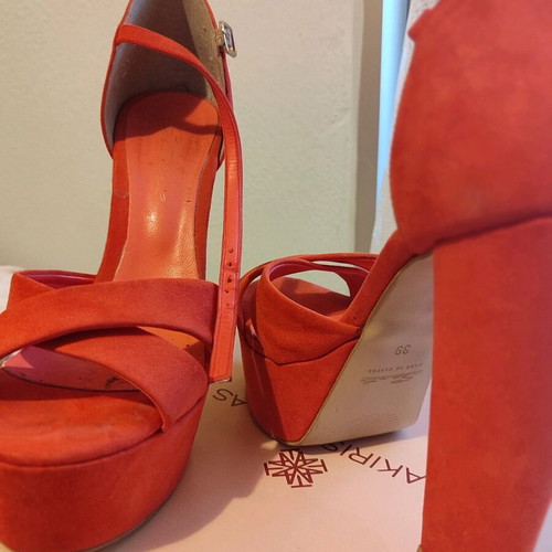 Sante women's sandals used, red, size 39