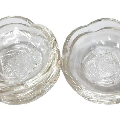 Vintage Glass Dessert Plates Set of 5 Like New