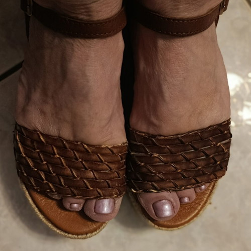 Leather sandals size 37 handmade like new
