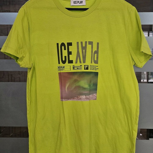 Men's T-shirt Ice Play like new, lime green, size XL