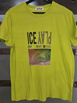 Men's T-shirt Ice Play like new, lime green, size XL