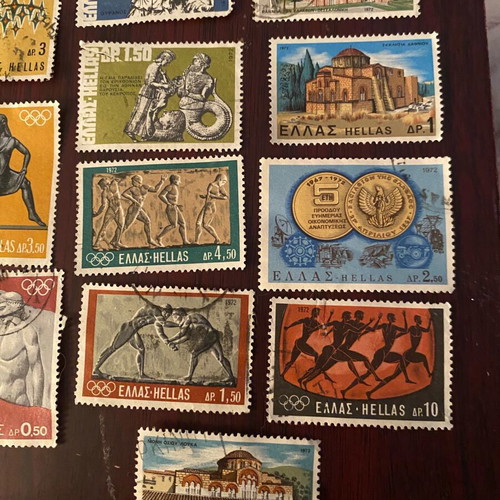 Greek stamps used from 1972