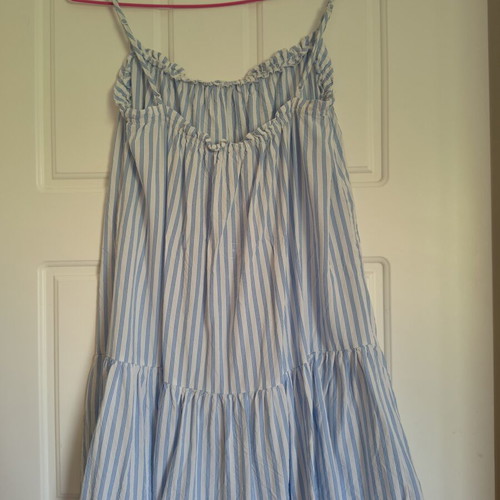 Summer dress H&S used, white and blue, size M